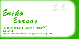 eniko borsos business card